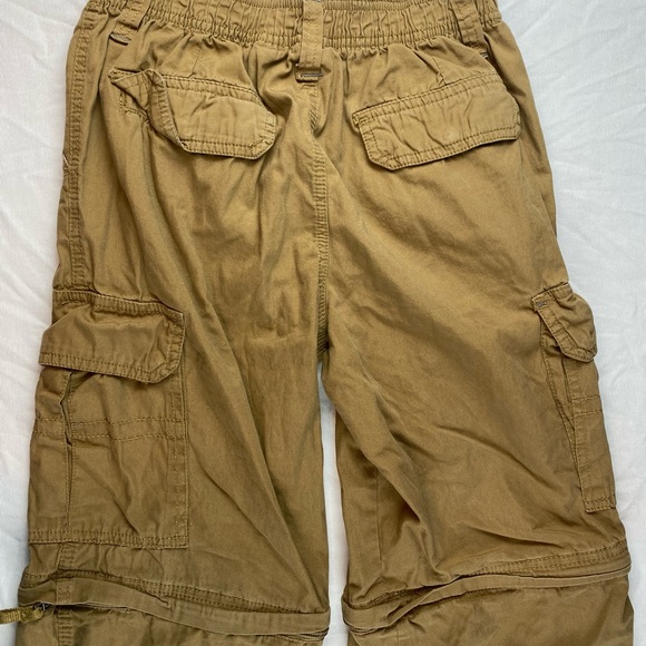 2 in 1 Boys Dark Khaki Pants/Shorts with Blue Polo Shirt Size M 8-10 - Picture 7 of 11